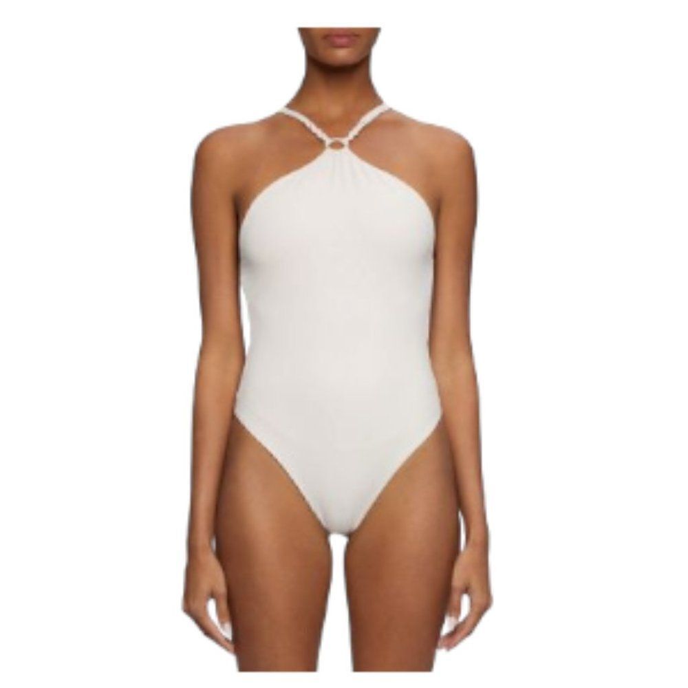 Jonathan Simkhai Shea Macrame One-Piece Swimsuit Ceramic NWT